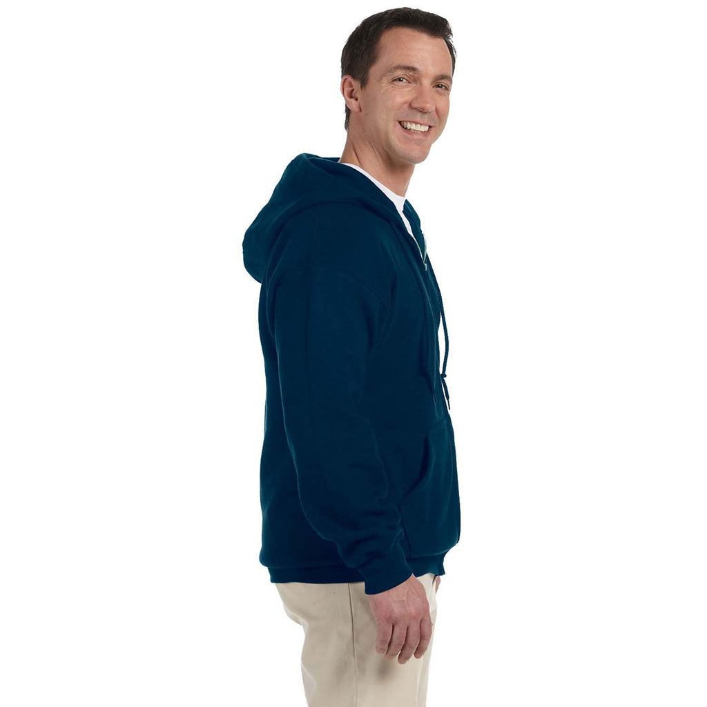 Gildan Unisex Navy DryBlend 9 oz. 50/50 Full Zip Hoodie