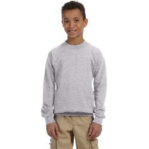Gildan Youth Sport Grey Heavy Blend 8 oz. 50/50 Fleece Crew