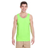 Gildan Men's Neon Green Heavy Cotton 5.3 oz. Tank