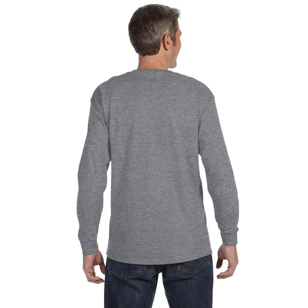 Gildan Men's Graphite Heather 5.3 oz. Long Sleeve T-Shirt