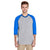 Gildan Unisex Sport Grey/Royal 5.3 oz. 3/4-Raglan Sleeve T-Shirt