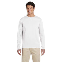 Gildan Men's White Softstyle 4.5 oz. Long-Sleeve T-Shirt