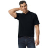 Gildan Men's Black Softstyle Double Pique Polo