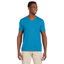 Gildan Men's Sapphire Softstyle 4.5 oz. V-Neck T-Shirt