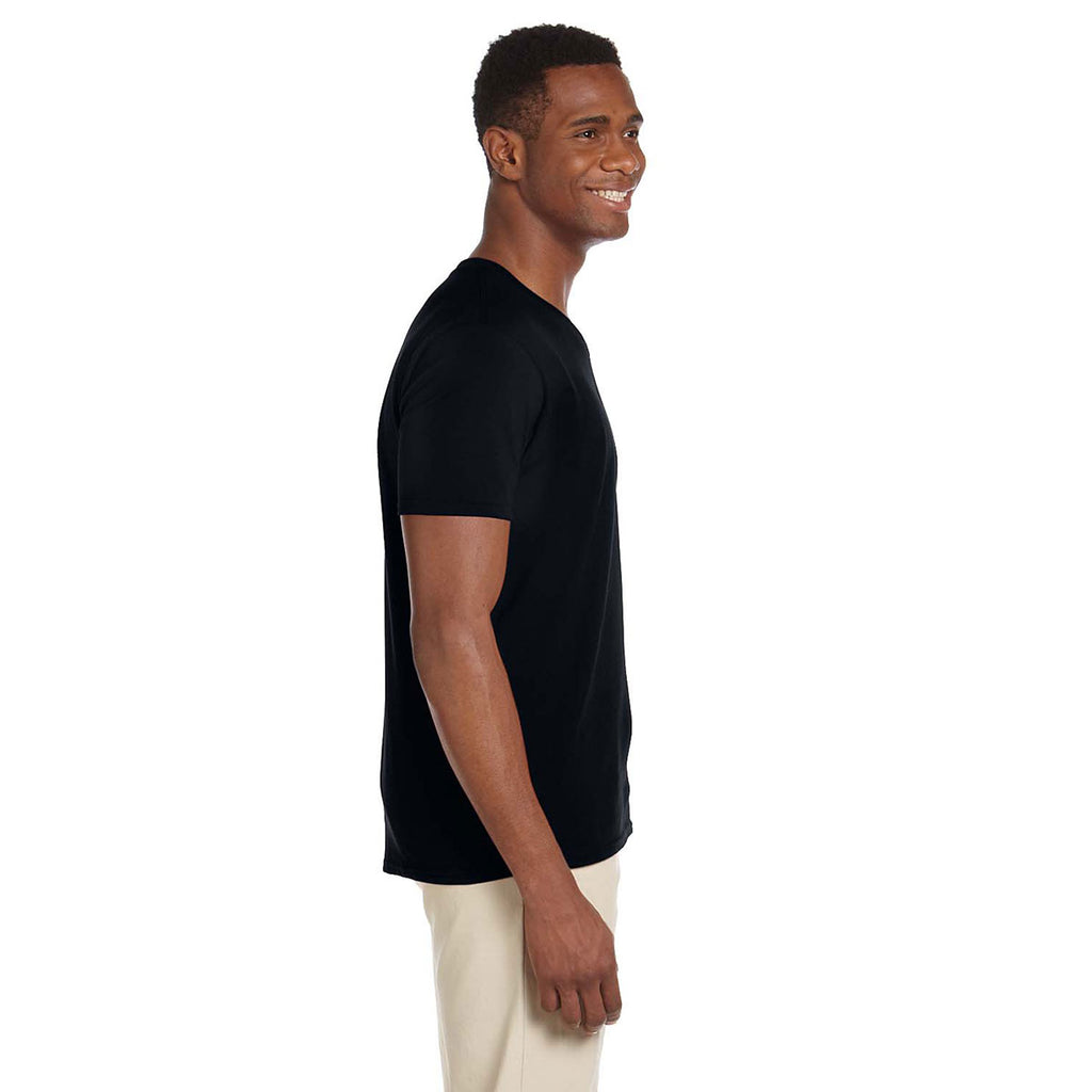 Gildan Men's Black Softstyle 4.5 oz. V-Neck T-Shirt