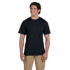 Gildan Unisex Black 5.5 oz. 50/50 Pocket T-Shirt