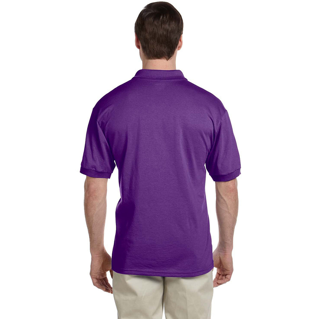 Gildan Men's Purple 6 oz. 50/50 Jersey Polo