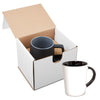 Primeline Black-White 12 oz Two-Tone Curve Ceramic Mug in Individual Mailer