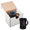 Primeline Black-Blue 10 oz Tribal Curve Ceramic Mug in Individual Mailer