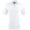 Greg Norman Men's White LAB Stripe Polo