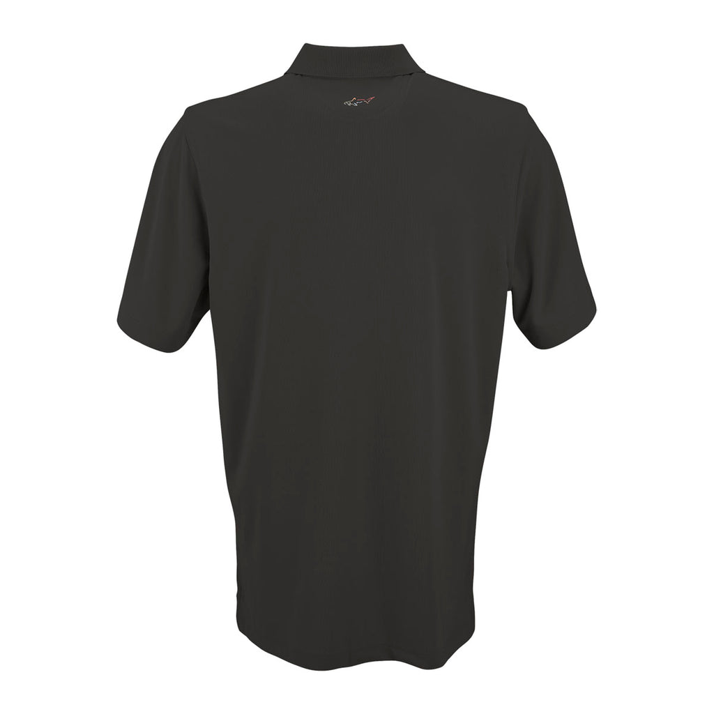 Greg Norman Men's Black Play Dry Performance Mesh Polo