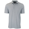 Greg Norman Men's Shark Grey Freedom Micro Pique Stripe