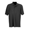 Greg Norman Men's Black Play Dry Horizontal Textured Stripe Polo