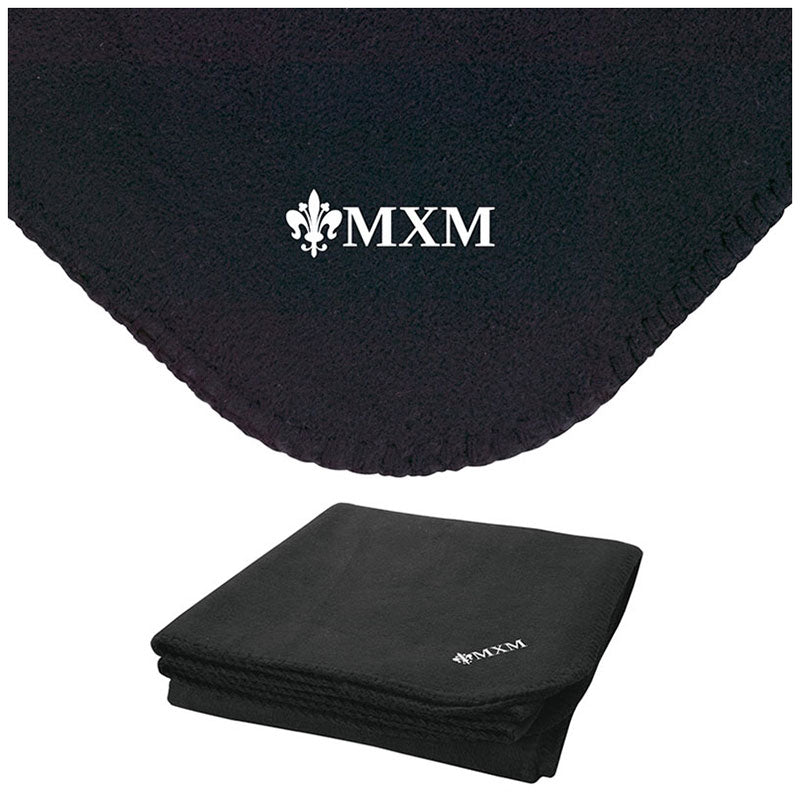 Logomark Black Brookwater Fleece Blanket