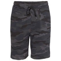 Independent Trading Co. Men's Black Camo Midweight Fleece Short
