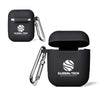 Primeline Black Silicone Earbud Case with Carabiner