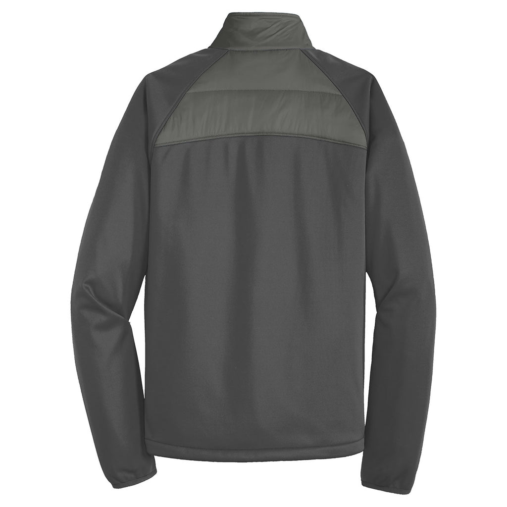 Port Authority Men's Smoke Grey/Grey Steel Hybrid Soft Shell Jacket