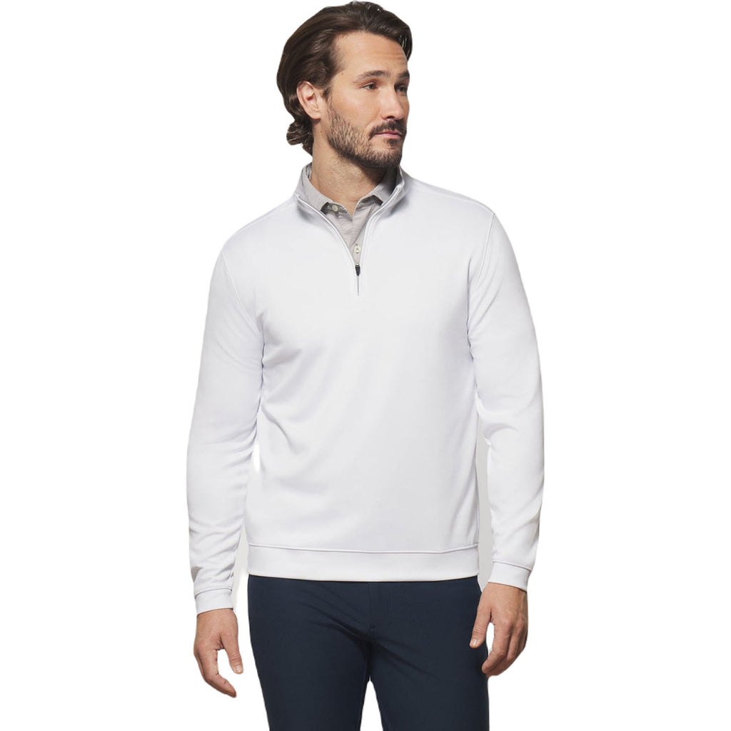 Johnnie-O Men's White Diaz Performance 1/4 Zip Pullover