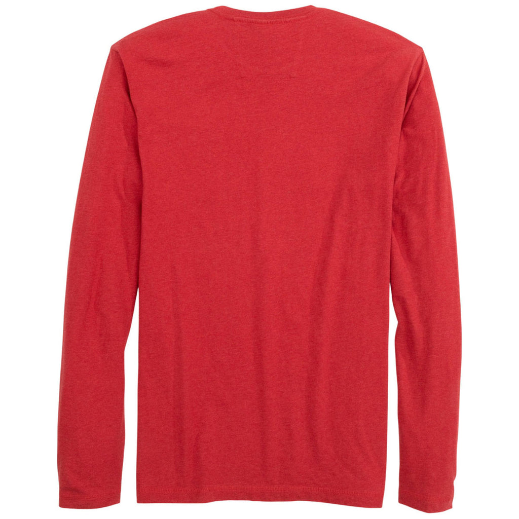 Johnnie-O Men's Ruby Red Heathered Brennan Long Sleeve T-Shirt