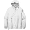 Sport-Tek Men's White Packable Anorak