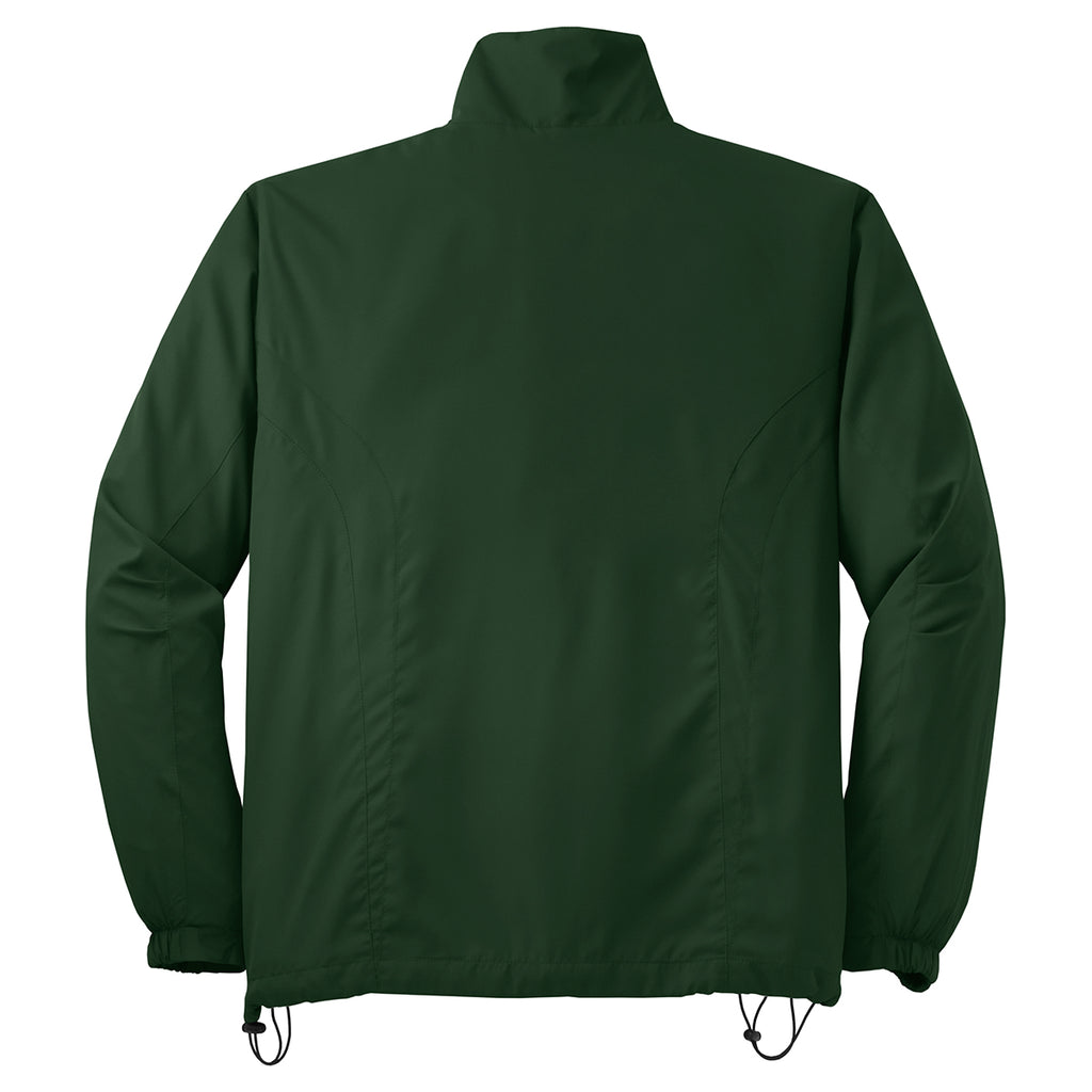 Sport-Tek Men's Forest Green Full-Zip Wind Jacket