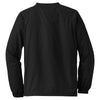 Sport-Tek Men's Black V-Neck Raglan Wind Shirt