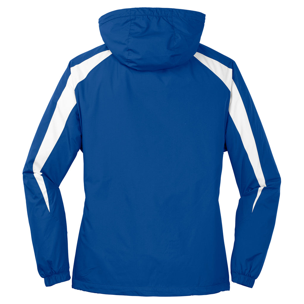 Sport-Tek Men's True Royal/White Fleece-Lined Colorblock Jacket