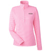 Vineyard Vines Women's Knkout Pink Microstripe Sankaty Half-Zip Pullover