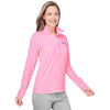 Vineyard Vines Women's Knkout Pink Microstripe Sankaty Half-Zip Pullover