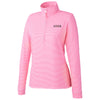 Vineyard Vines Women's Knkout Pink Microstripe Sankaty Half-Zip Pullover