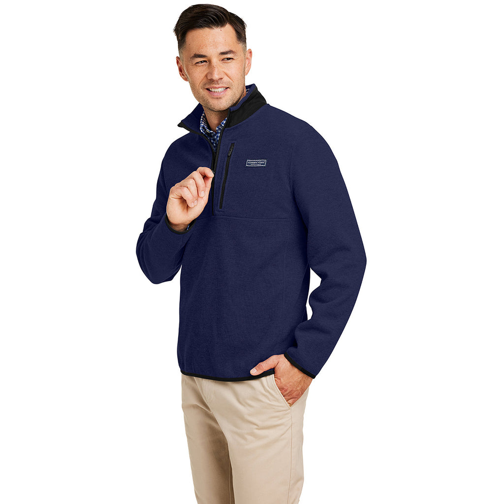 Vineyard Vines Men's Nautical Navy Mountain Sweaterfleece Quarter Zip