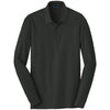 Port Authority Men's Deep Black Long Sleeve Core Classic Pique Polo