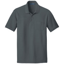 Port Authority Men's Graphite Core Classic Pique Pocket Polo