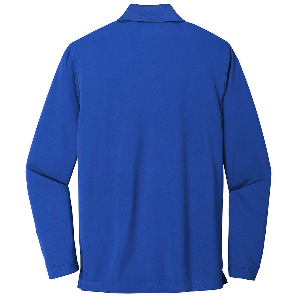 Port Authority Men's True Royal Dry Zone UV Micro-Mesh Long Sleeve Polo