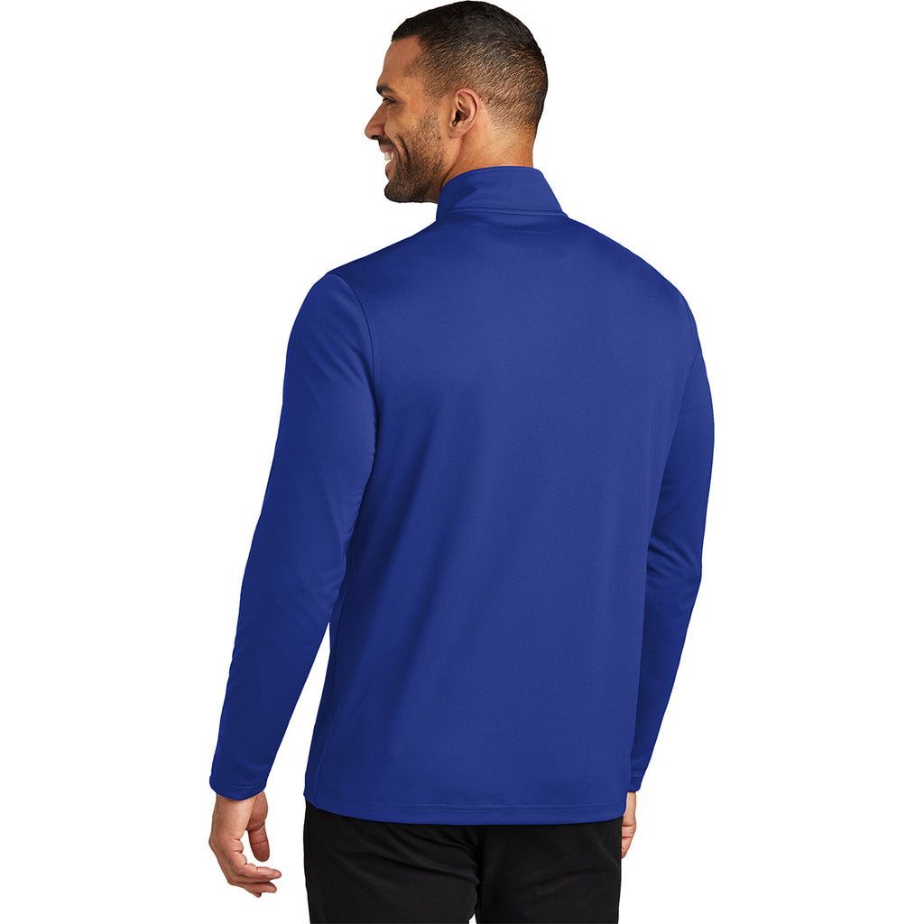 Port Authority Men's True Royal Dry Zone UV Micro-Mesh 1/4 Zip