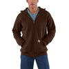 Carhartt Men's Dark Coffee Heather Midweight Hooded Zip Front Sweatshirt