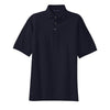 Port Authority Men's Navy S/S Cotton Pique Knit Polo