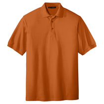 Port Authority Men's Texas Orange Extended Size Silk Touch Polo