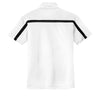 Port Authority Men's White/Black Silk Touch Performance Colorblock Stripe Polo