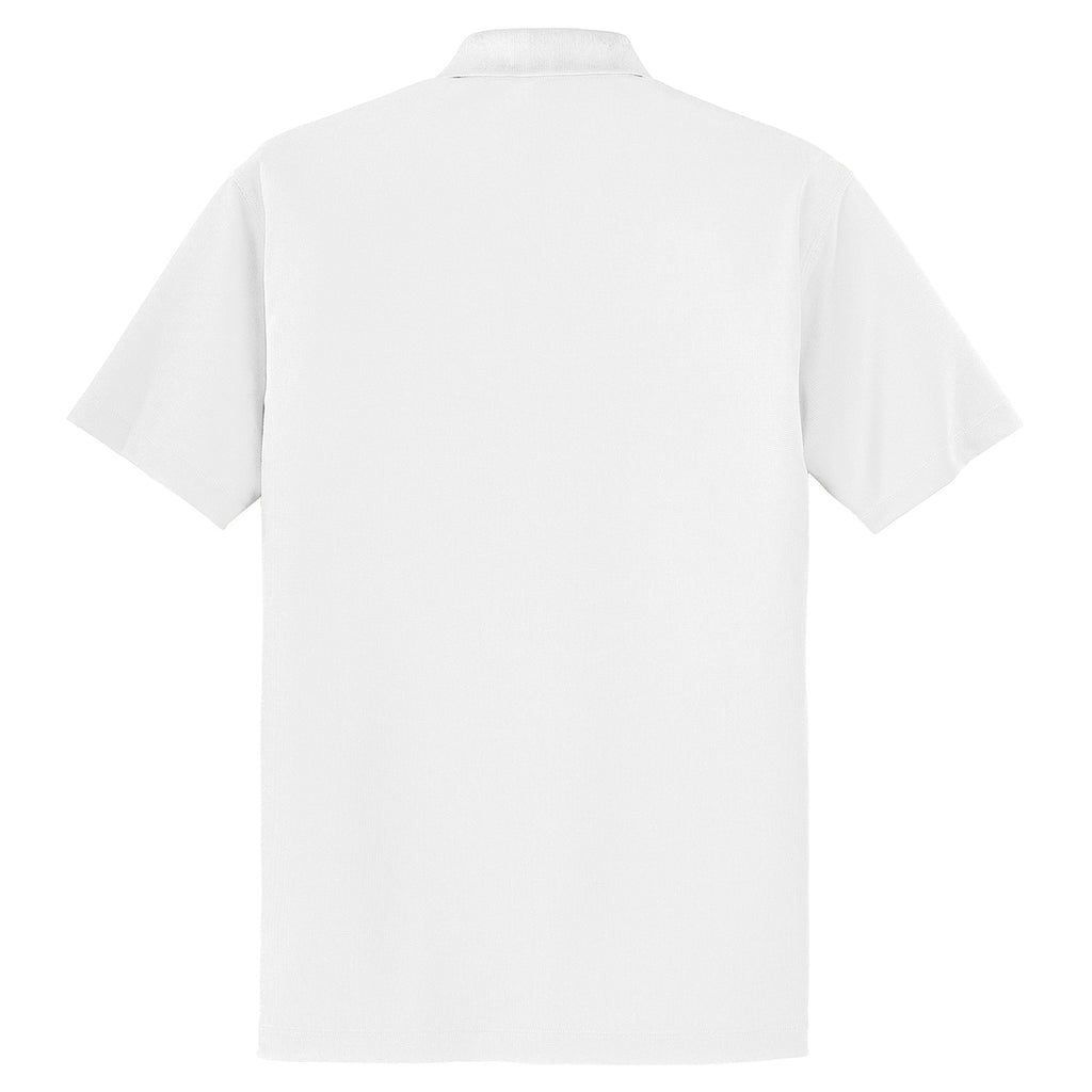 Port Authority Men's White Dry Zone Grid Polo