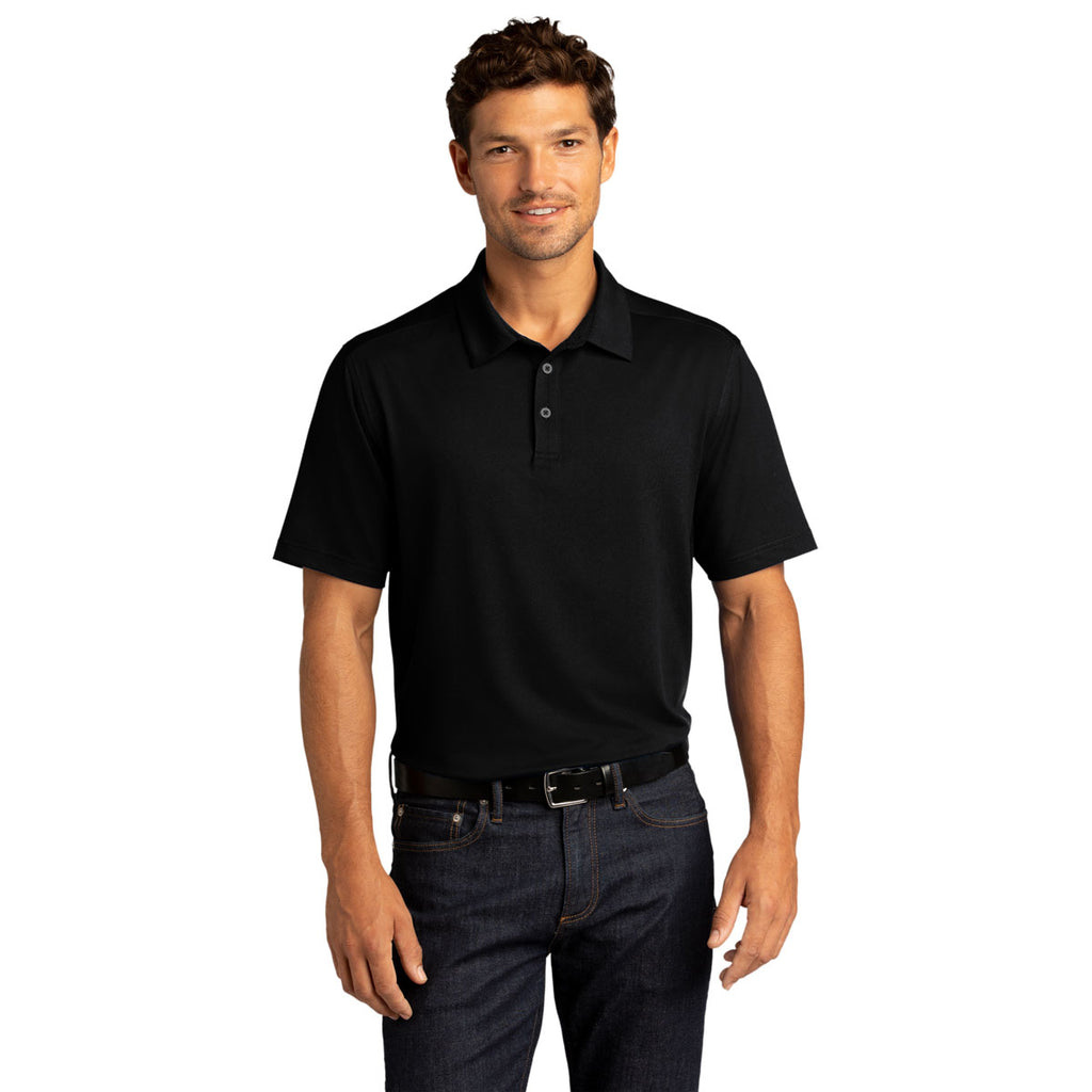 Port Authority Men's Black City Stretch Polo