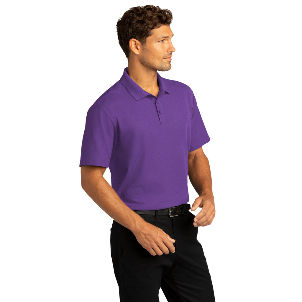 Port Authority Men's Purple SuperPro React Polo