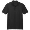 Port Authority Men's Black Heather Fine Pique Blend Polo