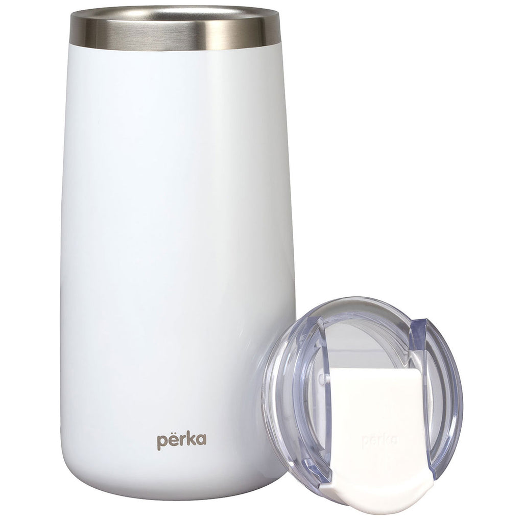 Perka White Erie 16 oz. Double Wall Stainless Steel Tumbler