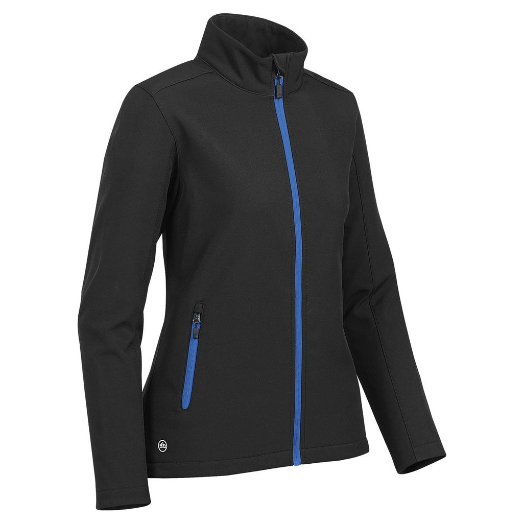 Stormtech Women's Black/Azure Blue Orbiter Softshell