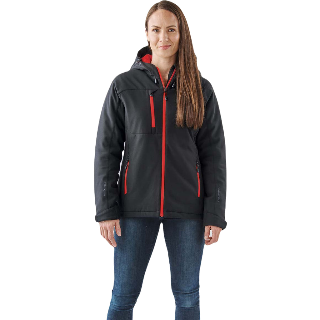 Stormtech Women's Black/Red Orbiter Insulated Softshell