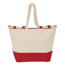 Logomark Red Canvas and Jute Tote