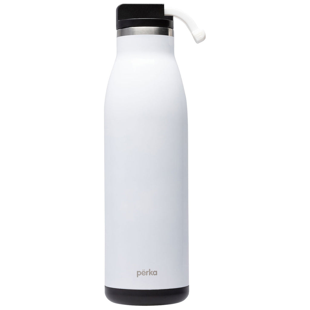 Perka White Granada 17 oz. Double Wall, Stainless Steel Water Bottle