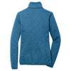 Port Authority Women's Medium Blue Heather Sweater Fleece Jacket