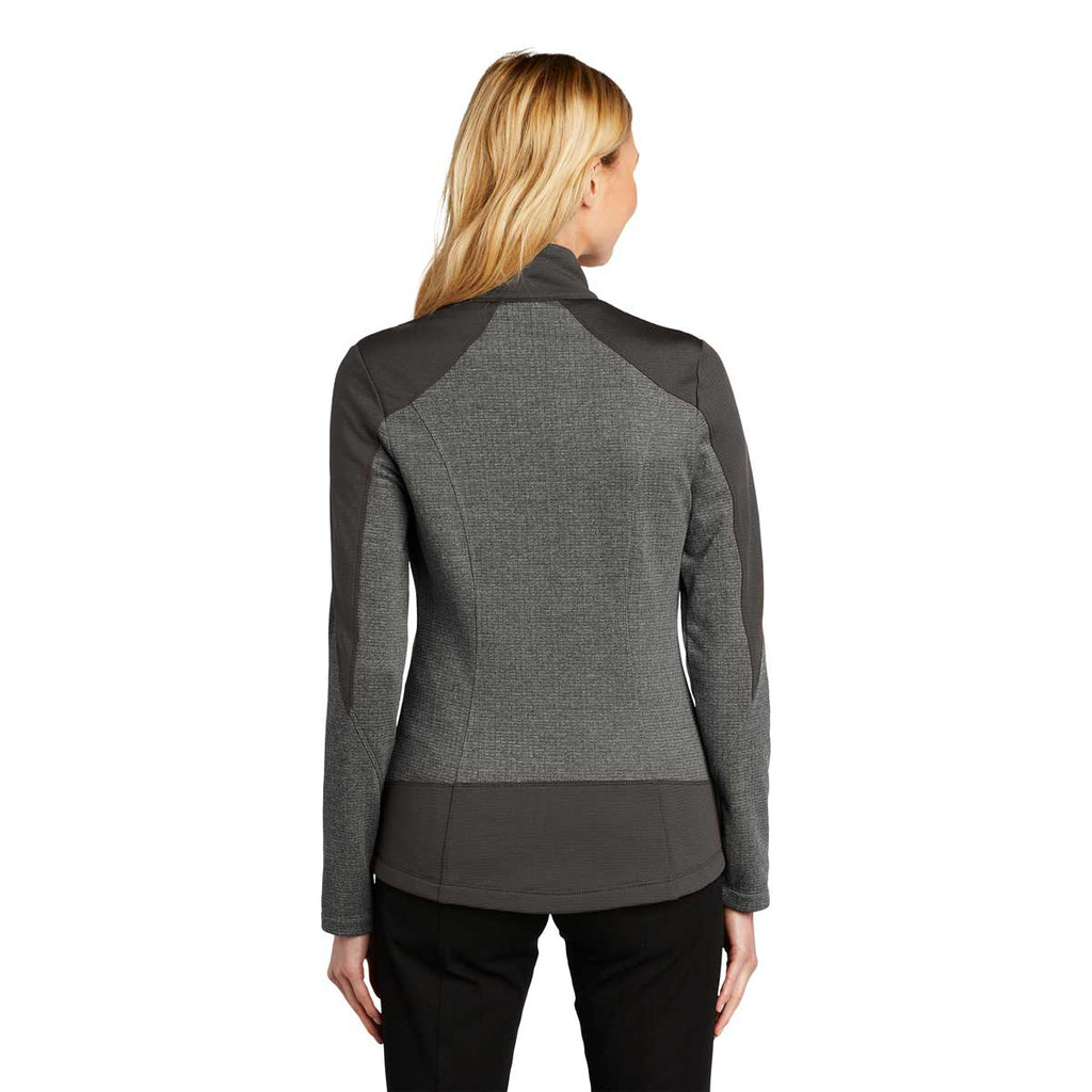 Port Authority Women's Grey Smoke Heather/Grey Smoke Grid Fleece Jacket